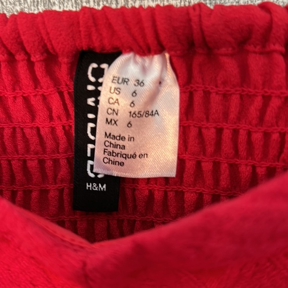 H&M Strapless Peplum Smock Back Top - Picture 6 of 10